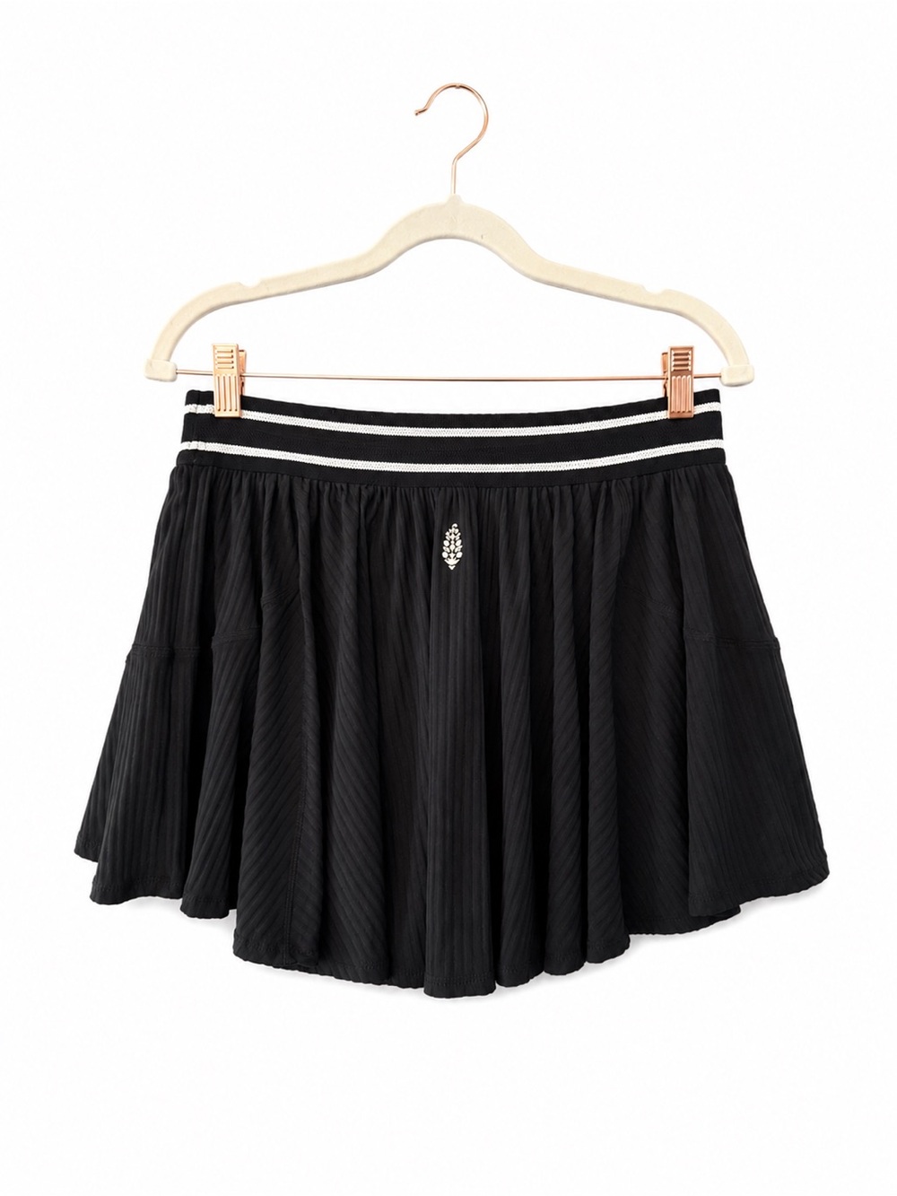 Free People Movement Black Pleated Skort Athletic Skirt